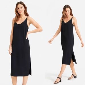 Everlane Japanese Goweave Slip Dress - Black
